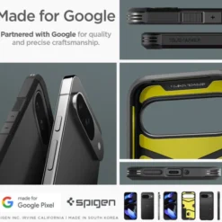Spigen Pixel 9|Pixel 9 Pro-Etui TOUGH ARMOR GOOGLE PIXEL 9 / 9 PRO BLACK