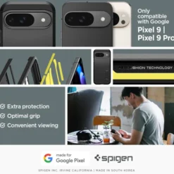 Spigen Pixel 9|Pixel 9 Pro-Etui TOUGH ARMOR GOOGLE PIXEL 9 / 9 PRO BLACK
