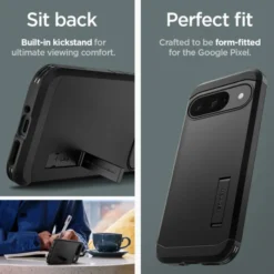 Spigen Pixel 9|Pixel 9 Pro-Etui TOUGH ARMOR GOOGLE PIXEL 9 / 9 PRO BLACK