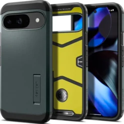 Spigen Pixel 9|Pixel 9 Pro-Etui TOUGH ARMOR GOOGLE PIXEL 9 / 9 PRO ABYSS GREEN