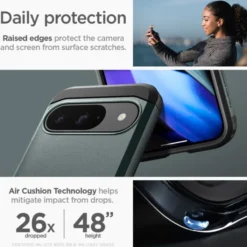 Spigen Pixel 9|Pixel 9 Pro-Etui TOUGH ARMOR GOOGLE PIXEL 9 / 9 PRO ABYSS GREEN