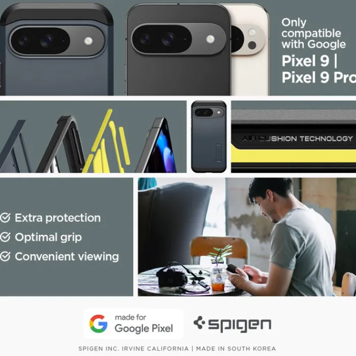 Spigen Pixel 9|Pixel 9 Pro-Etui TOUGH ARMOR GOOGLE PIXEL 9 / 9 PRO METAL SLATE