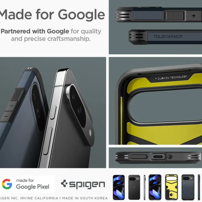 Spigen Pixel 9|Pixel 9 Pro-Etui TOUGH ARMOR GOOGLE PIXEL 9 / 9 PRO METAL SLATE