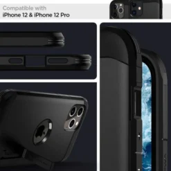 Spigen Iphone 12 Pro|Apple-Etui Tough Armor iPhone 12 12 Pro Black Czarne Case