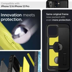 Spigen Iphone 12 Pro|Apple-Etui Tough Armor iPhone 12 12 Pro Black Czarne Case