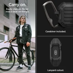 Spigen Airpods Pro|Etui Airpods-Etui Tough Armor Mag Magsafe Apple Airpods Pro 1 / 2 Black Case