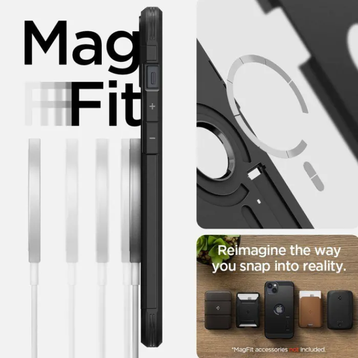 Spigen Iphone 14|Apple-Etui Tough Armor Mag Magsafe iPhone 14 Black Czarny case