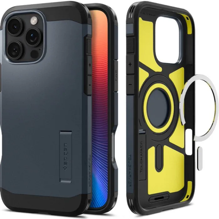 Spigen Apple|Magsafe-ETUI TOUGH ARMOR MAG MAGSAFE IPHONE 16 PRO METAL SLATE