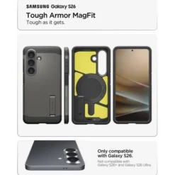 Spigen Samsung|Galaxy S26-ETUI TOUGH ARMOR MAG SAMSUNG GALAXY S26 MAGSAFE GUNMETAL