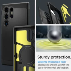 Spigen Samsung|Galaxy S24 Ultra-Etui Tough Armor Magsafe Samsung Galaxy S24 Ultra Black Case