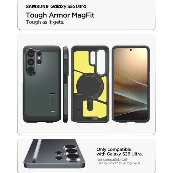Spigen Samsung|Galaxy S26 Ultra-ETUI TOUGH ARMOR MAG SAMSUNG GALAXY S26 ULTRA MAGSAFE ABYSS GREEN