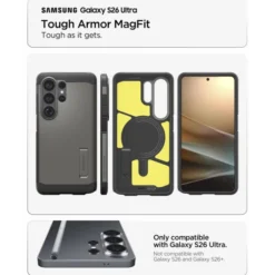 Spigen Samsung|Galaxy S26 Ultra-ETUI TOUGH ARMOR MAG SAMSUNG GALAXY S26 ULTRA MAGSAFE GUNMETAL