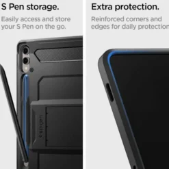 Spigen Samsung|Galaxy Tab S9 Plus-Etui Tough Armor ”pro” Galaxy Tab S9+ Plus 12.4 X810 / X816B Black Case