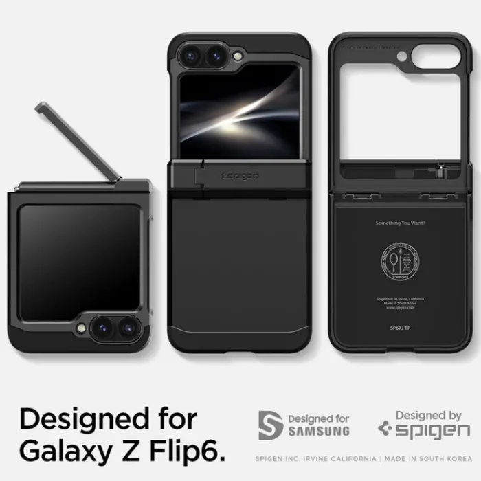 Spigen Samsung|Galaxy Z Flip 7 Fe-ETUI TOUGH ARMOR PRO SAMSUNG GALAXY Z FLIP 6 / 7 FE BLACK
