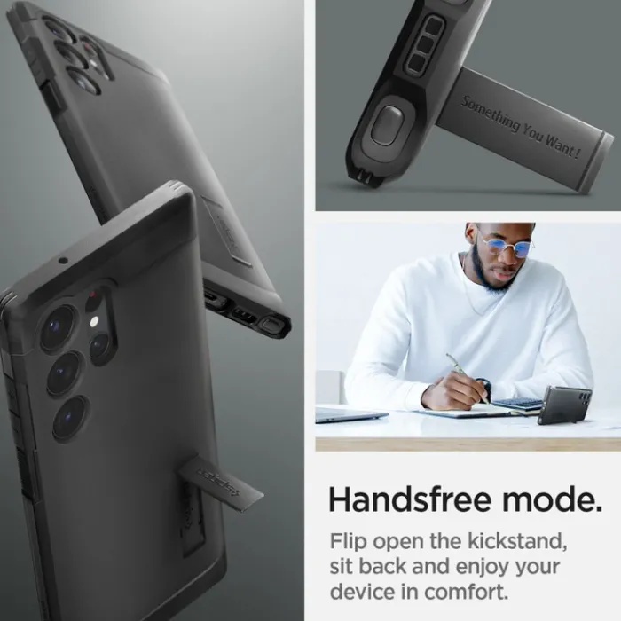 Spigen Samsung|Galaxy S23 Ultra-Etui Tough Armor Samsung S23 Ultra Black Czarny Case