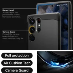 Spigen Samsung|Galaxy S23 Ultra-Etui Tough Armor Samsung S23 Ultra Black Czarny Case