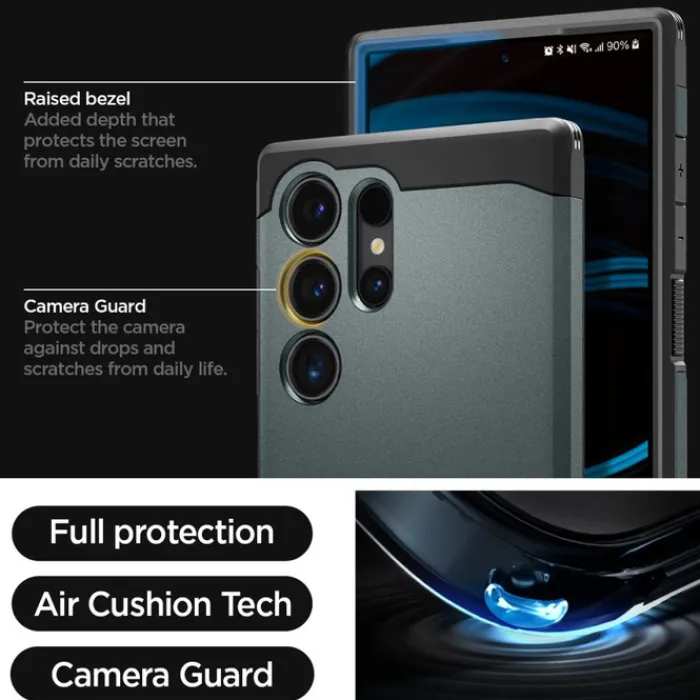 Spigen Samsung|Galaxy S24 Ultra-Etui Tough Armor Samsung Galaxy S24 Ultra Abyss Green Case