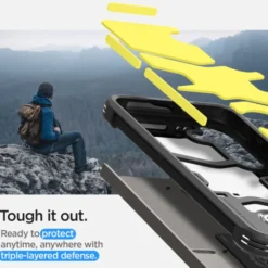 Spigen Samsung|Galaxy S24-Etui Tough Armor Samsung Galaxy S24 Gunmetal Case