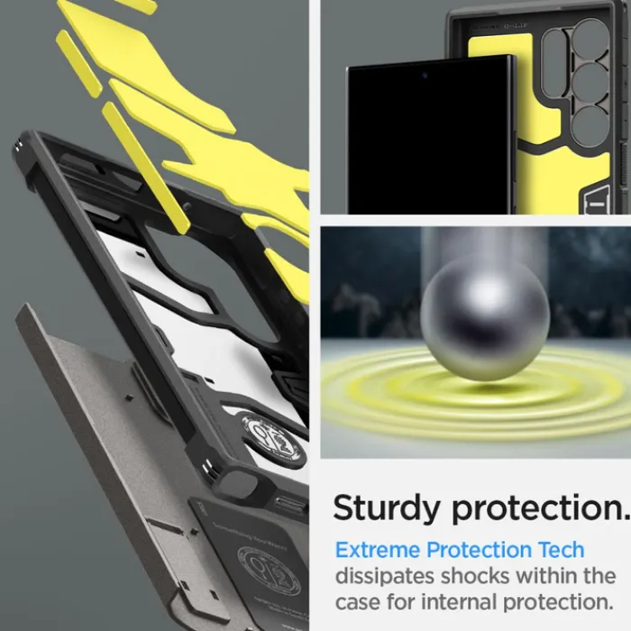 Spigen Samsung|Galaxy S24 Ultra-Etui Tough Armor Samsung Galaxy S24 Ultra Gunmetal Case