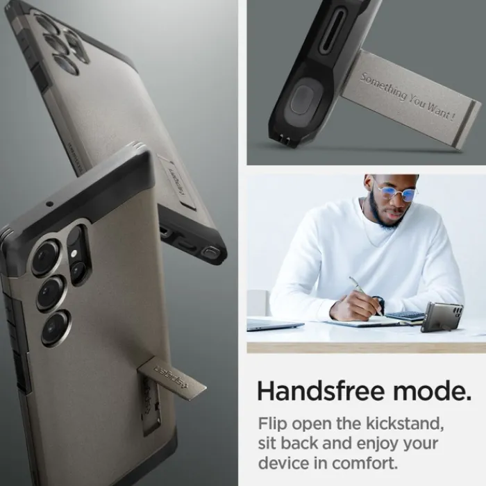 Spigen Samsung|Galaxy S24 Ultra-Etui Tough Armor Samsung Galaxy S24 Ultra Gunmetal Case
