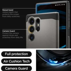 Spigen Samsung|Galaxy S24 Ultra-Etui Tough Armor Samsung Galaxy S24 Ultra Gunmetal Case