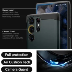 Spigen Samsung|Galaxy S23 Ultra-Etui Tough Armor Samsung S23 Ultra Abyss Green Zielony Case