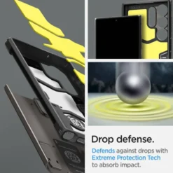 Spigen Samsung|Galaxy S23 Ultra-Etui Tough Armor Samsung S23 Ultra Gunmetal Grafitowy Case