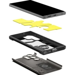 Spigen Samsung|Galaxy S23 Ultra-Etui Tough Armor Samsung S23 Ultra Gunmetal Grafitowy Case
