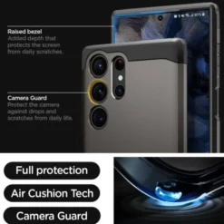 Spigen Samsung|Galaxy S23 Ultra-Etui Tough Armor Samsung S23 Ultra Gunmetal Grafitowy Case