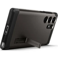 Spigen Samsung|Galaxy S23 Ultra-Etui Tough Armor Samsung S23 Ultra Gunmetal Grafitowy Case