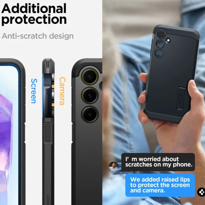 Spigen Samsung|Galaxy A55-Etui Tough Armor Samsung Galaxy A55 5g Black Case