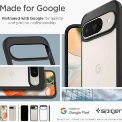 Spigen Pixel 9|Pixel 9 Pro-Etui ULTRA HYBRID GOOGLE PIXEL 9 / 9 PRO MATTE BLACK