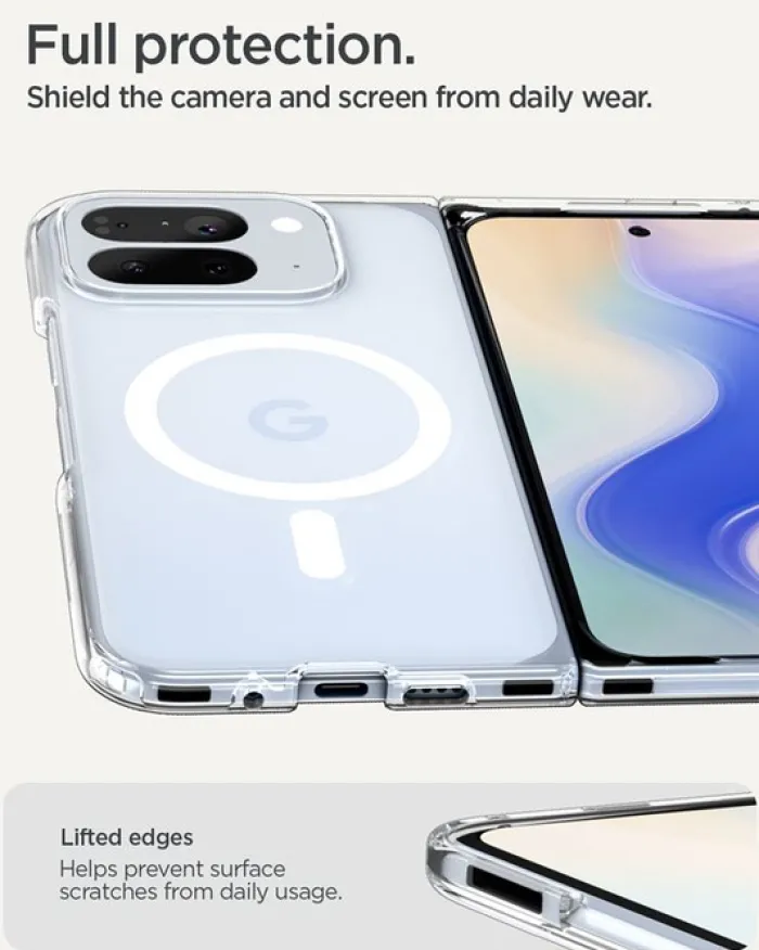 Spigen Pixel 10 Pro Fold|Google-ETUI ULTRA HYBRID GOOGLE PIXEL 10 PRO FOLD MAGSAFE CLEAR WHITE