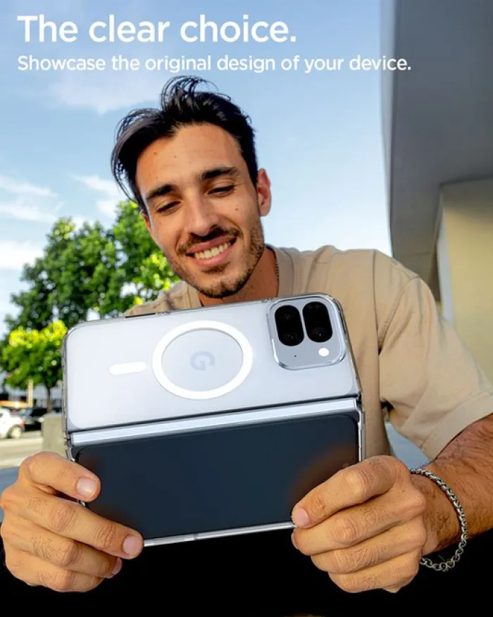 Spigen Pixel 10 Pro Fold|Google-ETUI ULTRA HYBRID GOOGLE PIXEL 10 PRO FOLD MAGSAFE CLEAR WHITE