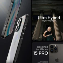 Spigen Iphone 15 Pro|Iphone 15 Pro-Etui Ultra Hybrid iPhone 15 Pro Matte Black