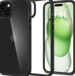 Spigen Iphone 15 Plus|Apple-Etui Ultra Hybrid iPhone 15 Plus Matte Black Case