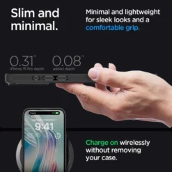Spigen Iphone 15 Pro|Iphone 15 Pro-Etui Ultra Hybrid iPhone 15 Pro Frost Black Case