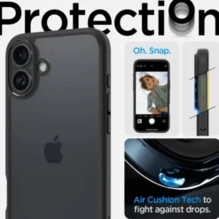 Spigen Iphone 16 Plus|Apple-Etui ULTRA HYBRID IPHONE 16 PLUS MATTE BLACK