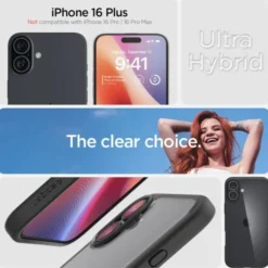 Spigen Iphone 16 Plus|Apple-Etui ULTRA HYBRID IPHONE 16 PLUS MATTE BLACK