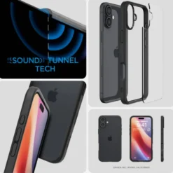 Spigen Iphone 16 Plus|Apple-Etui ULTRA HYBRID IPHONE 16 PLUS MATTE BLACK