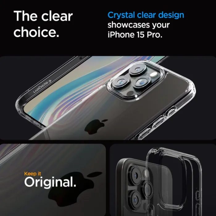 Spigen Iphone 15 Pro|Iphone 15 Pro-Etui ULTRA HYBRID IPHONE 15 PRO SPACE CRYSTAL