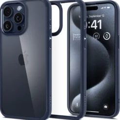 Spigen Iphone 15 Pro|Iphone 15 Pro-Etui Ultra Hybrid iPhone 15 Pro Navy Blue