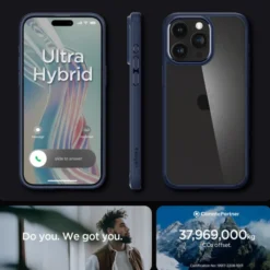 Spigen Iphone 15 Pro|Iphone 15 Pro-Etui Ultra Hybrid iPhone 15 Pro Navy Blue