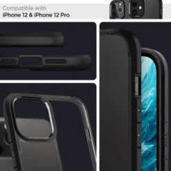 Spigen Iphone 12 Pro|Apple-Etui Ultra Hybrid iPhone 12 12 Pro Matte Black Czarne Case
