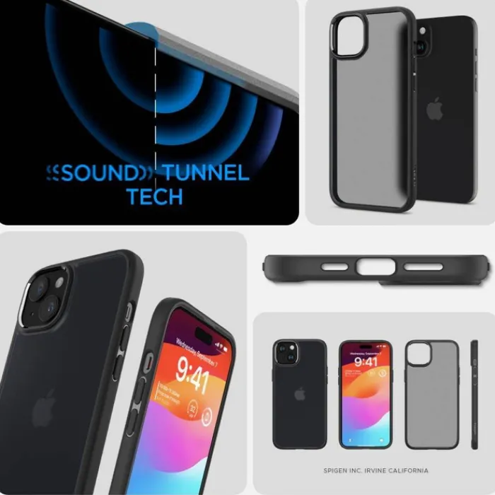 Spigen Iphone 15|Apple-Etui Ultra Hybrid iPhone 15 Frost Black Case