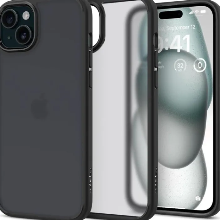Spigen Iphone 15|Apple-Etui Ultra Hybrid iPhone 15 Frost Black Case