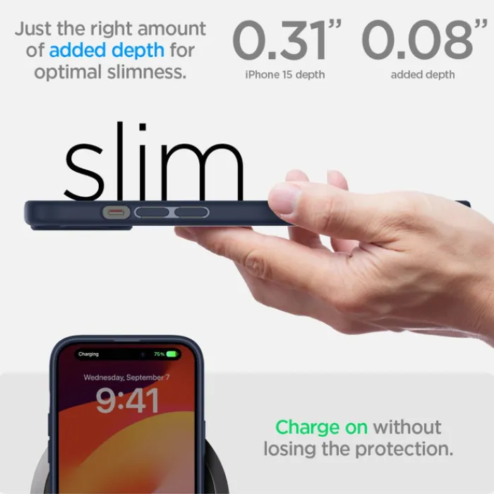 Spigen Iphone 15|Apple-Etui Ultra Hybrid iPhone 15 Navy Blue