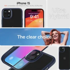 Spigen Iphone 15|Apple-Etui Ultra Hybrid iPhone 15 Navy Blue