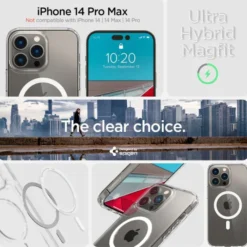 Spigen Iphone 14 Pro Max|Apple-Etui Ultra Hybrid Mag Magsafe iPhone 14 Pro Max White/Clear Case