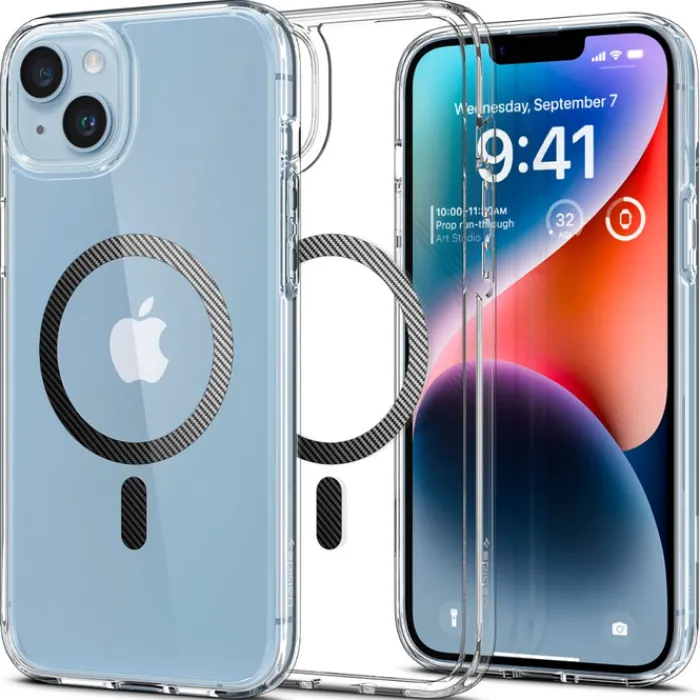 Spigen Iphone 14 Plus|Apple-Etui Ultra Hybrid Mag Magsafe iPhone 14 Plus Carbon Fiber Case